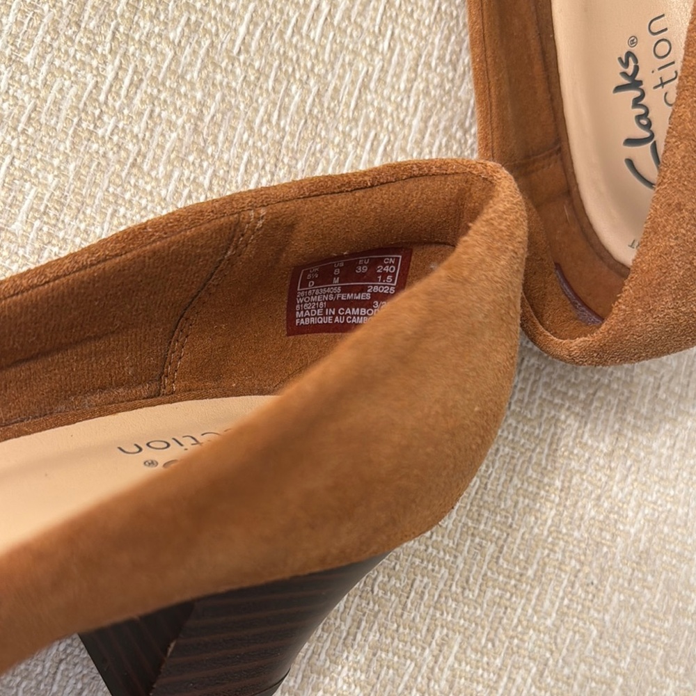 Women's Suede Pointed-Toe Pumps - Brown - Picture 4 of 4